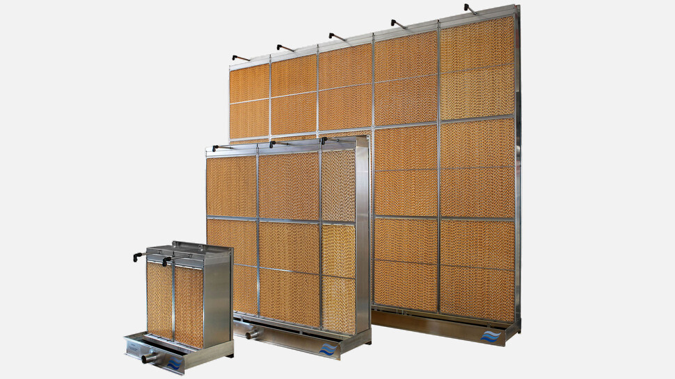 Evaporative humidifier for any size duct Evaporative humidifier for any size duct