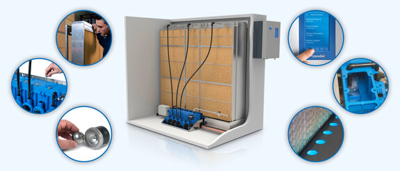 Condair ME evaporative cooler features Condair ME evaporative cooler features