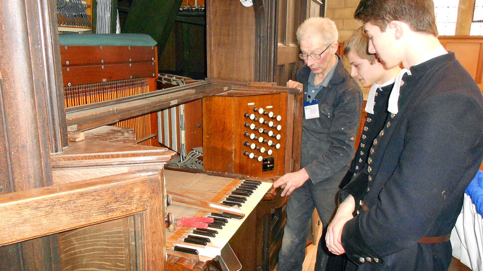 Steam humidifiers at Christ's Hospital School  organ chamber