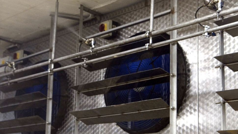 JetSpray humidifier in fish processing plant JetSpray humidifier in fish processing plant