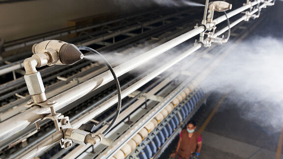 JetSpray humidifier at VMT Spinning textile factory JetSpray humidifier at VMT Spinning textile factory